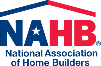 A green background with the words nahb in red and blue.